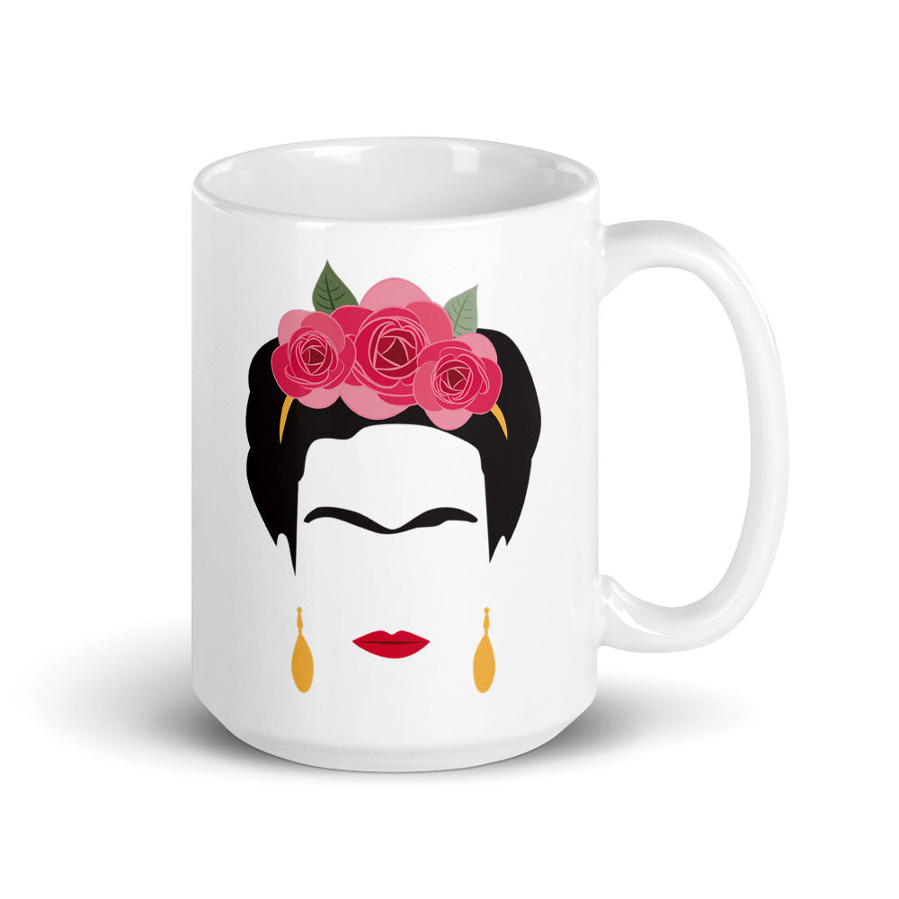 Frida Kahlo White Glossy Mug