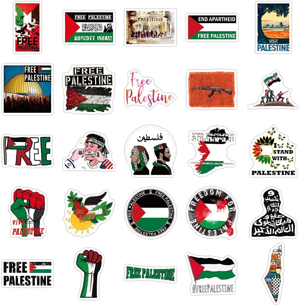 50 Pcs Free Palestine Stickers