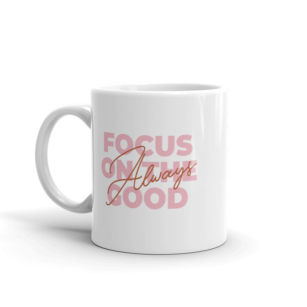 Focus White Glossy Mug