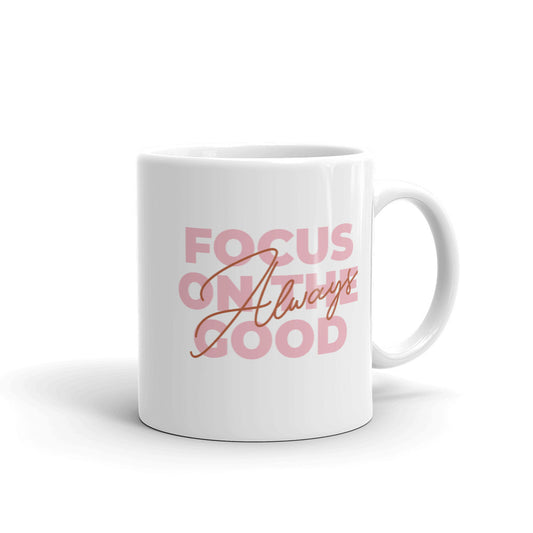 Focus White Glossy Mug