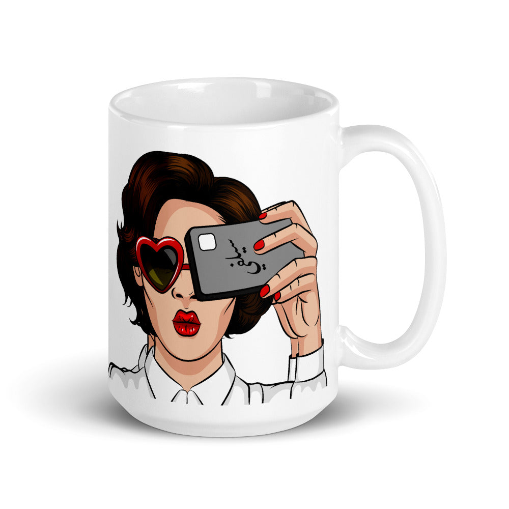 Selfie White Glossy Mug