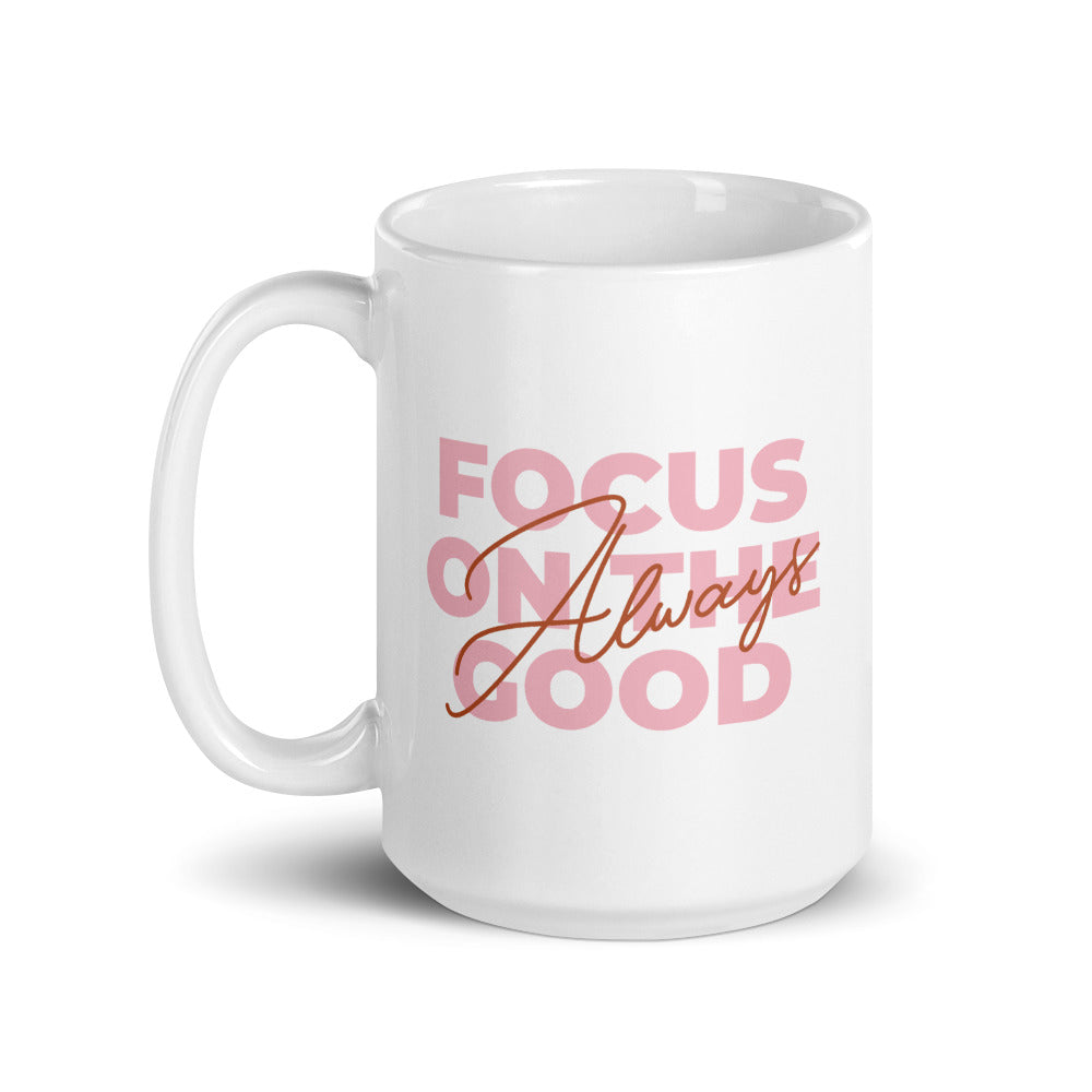 Focus White Glossy Mug