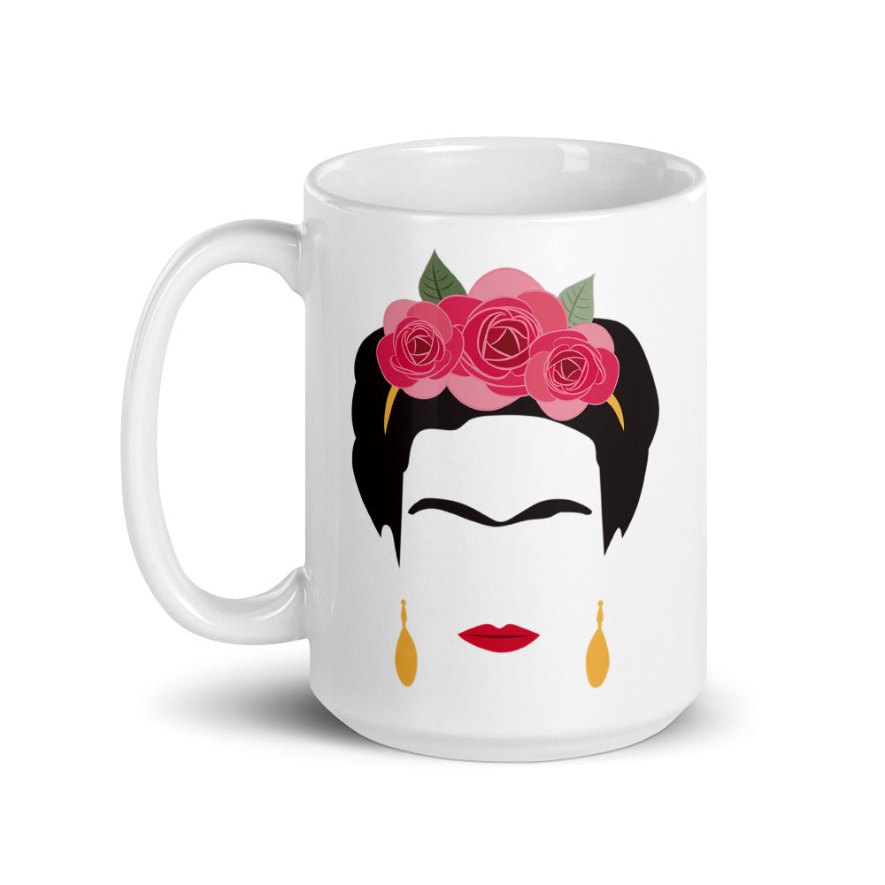 Frida Kahlo White Glossy Mug