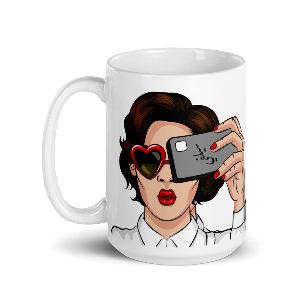 Selfie White Glossy Mug