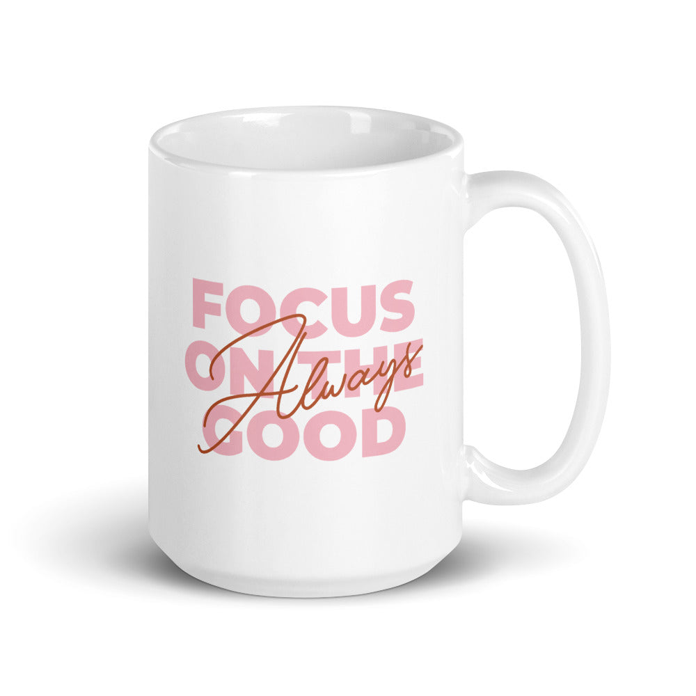 Focus White Glossy Mug