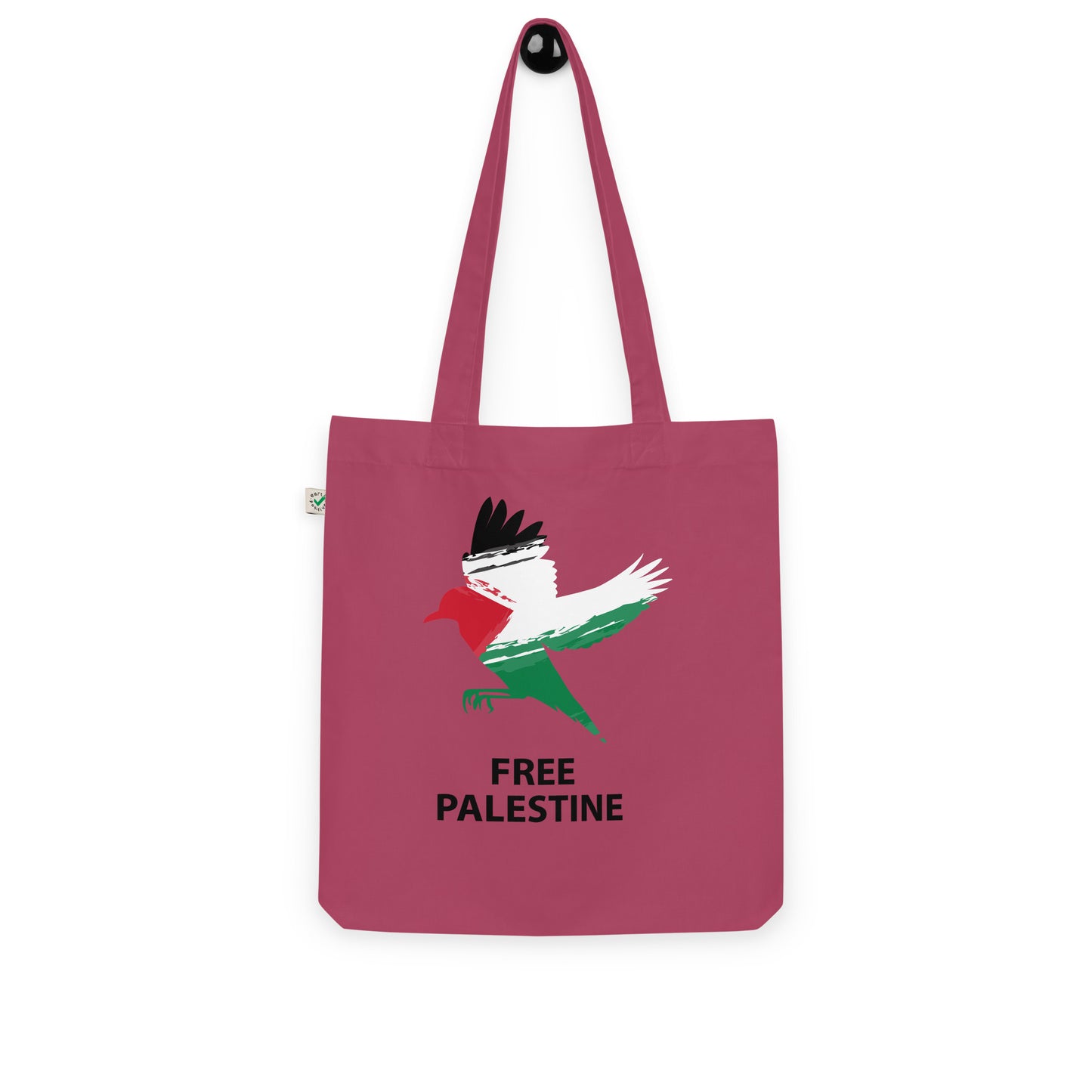 Bird Free Palestine Organic arabic tote bag