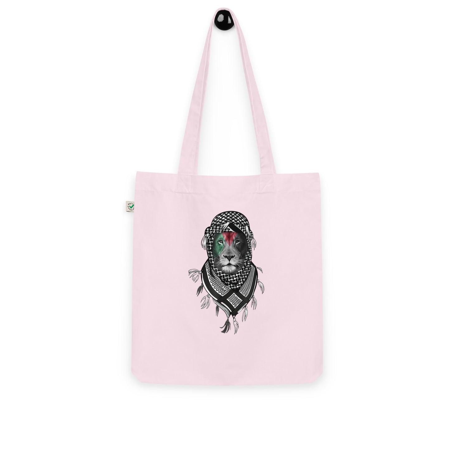 Lion Palestine Organic fashion arabic tote bag