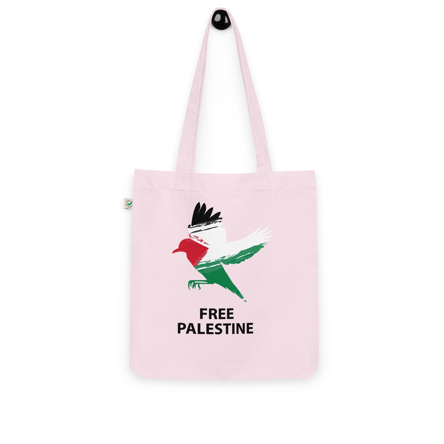 Bird Free Palestine Organic arabic tote bag