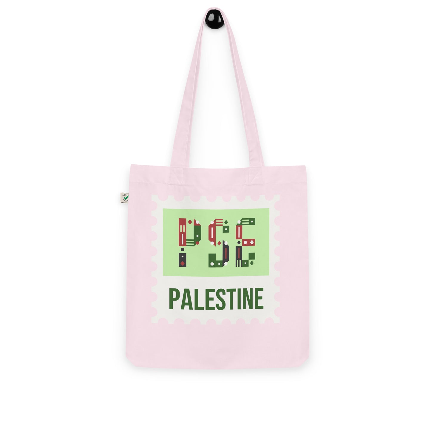 Palestine stamp organic arabic tote bag