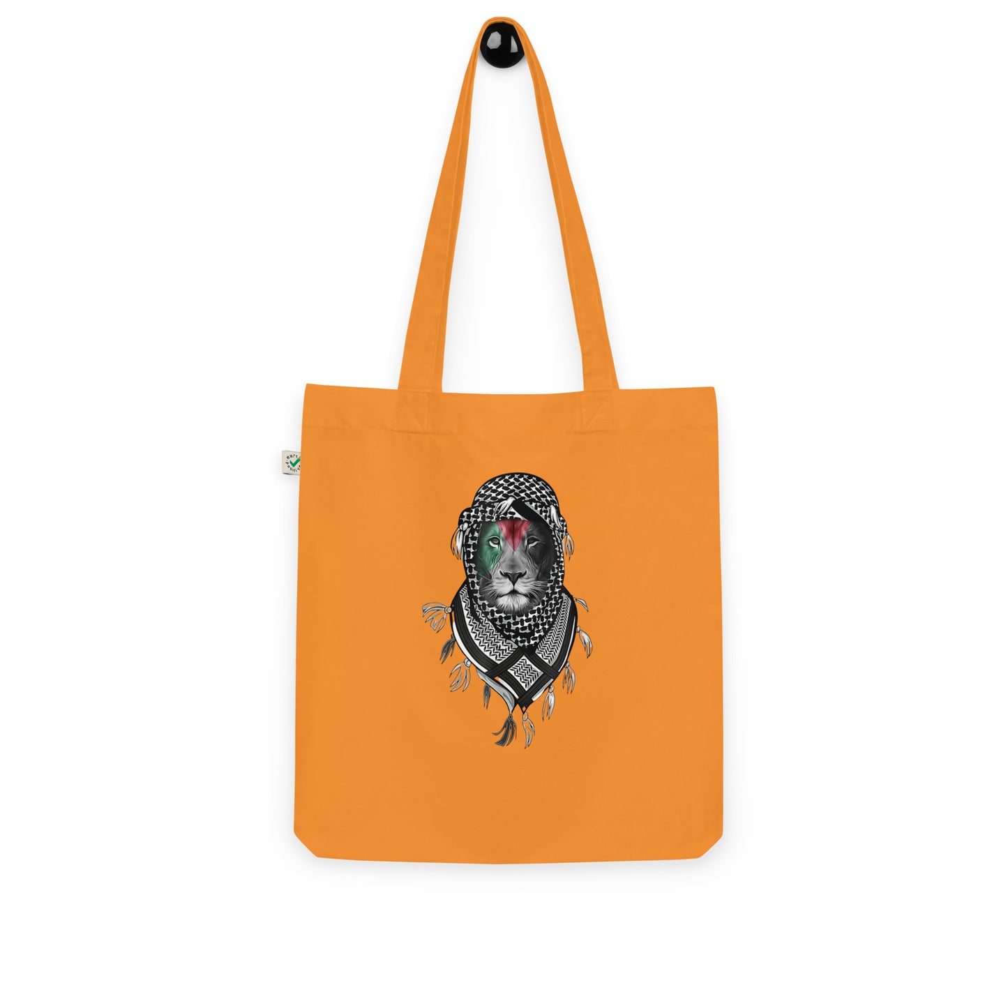 Lion Palestine Organic fashion arabic tote bag