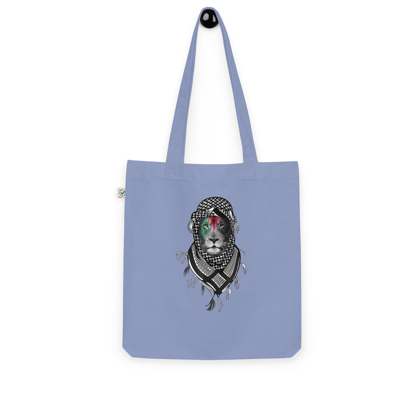 Lion Palestine Organic fashion arabic tote bag