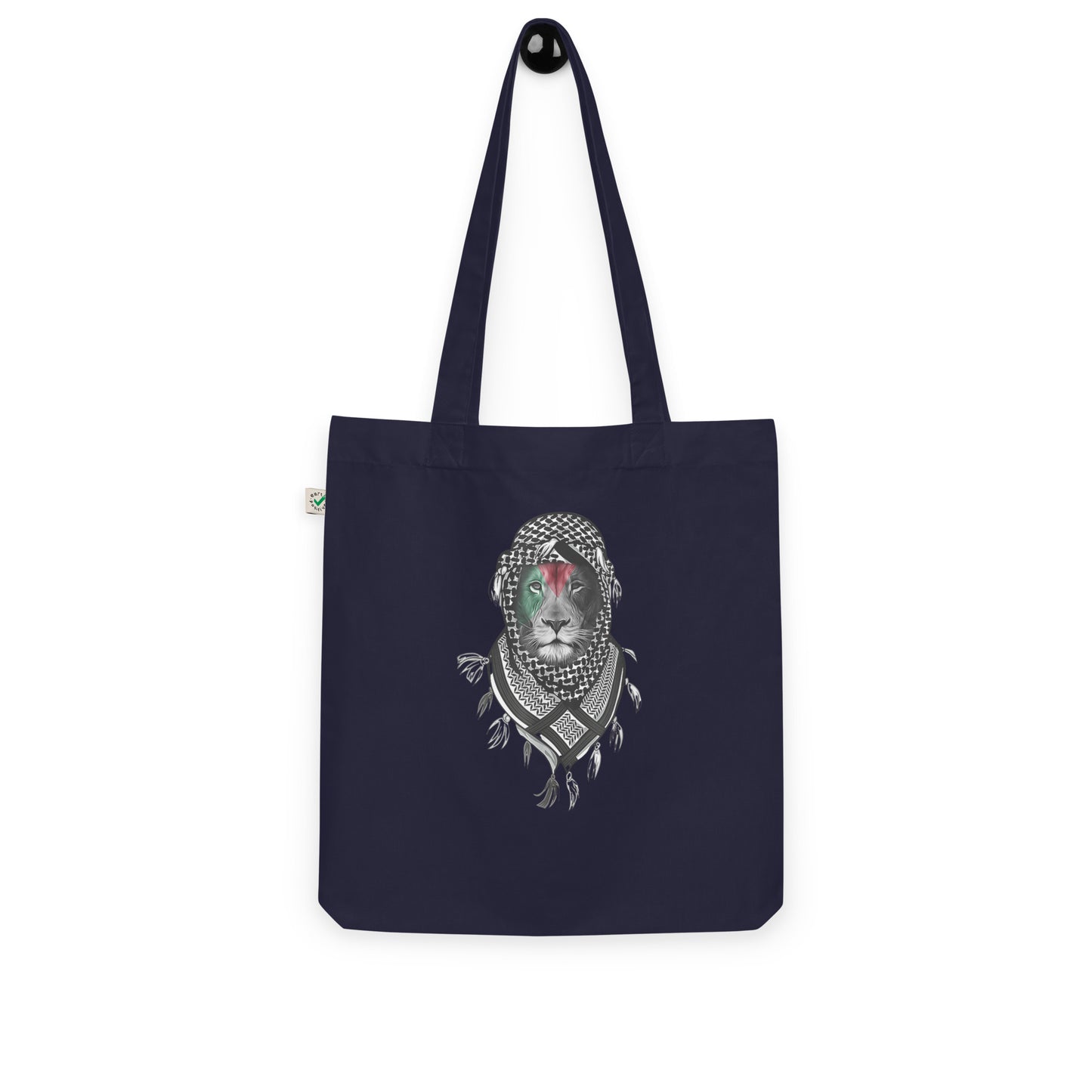 Lion Palestine Organic fashion arabic tote bag