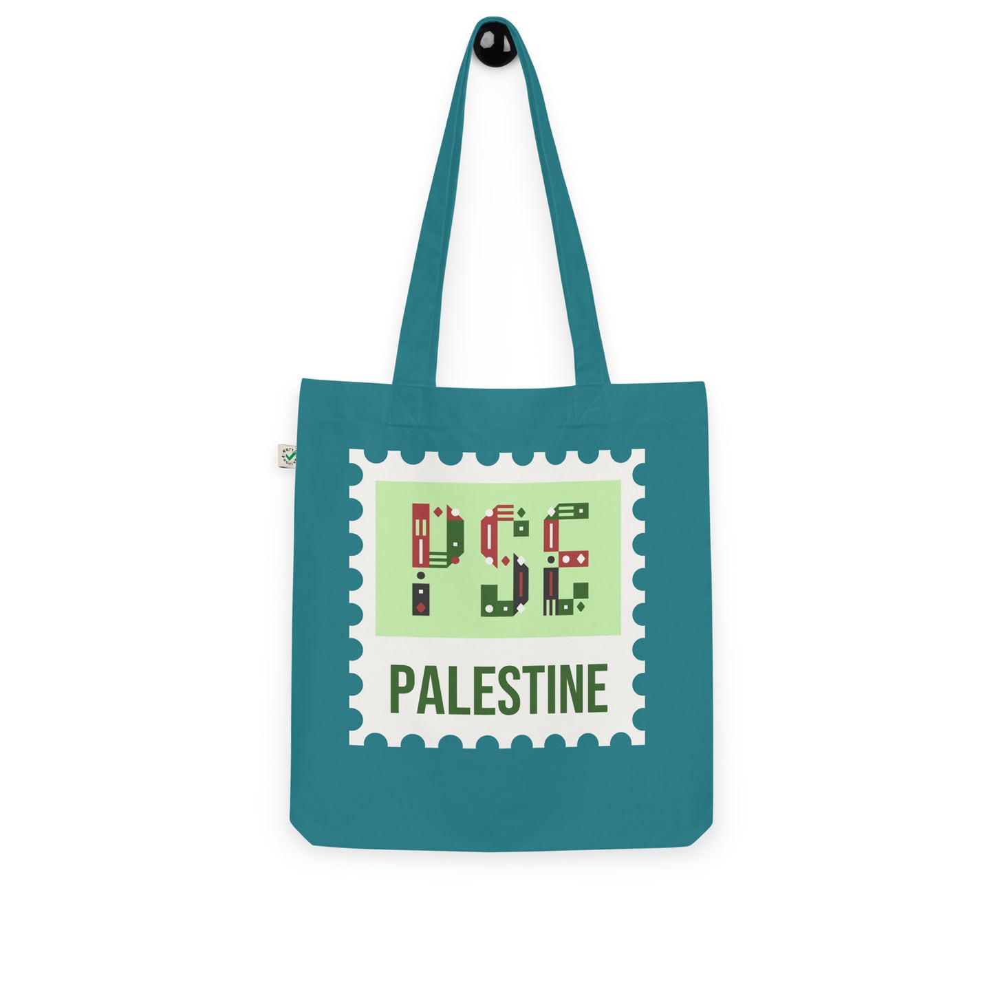 Palestine stamp organic arabic tote bag