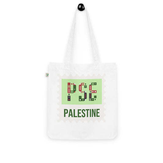 Palestine stamp organic arabic tote bag