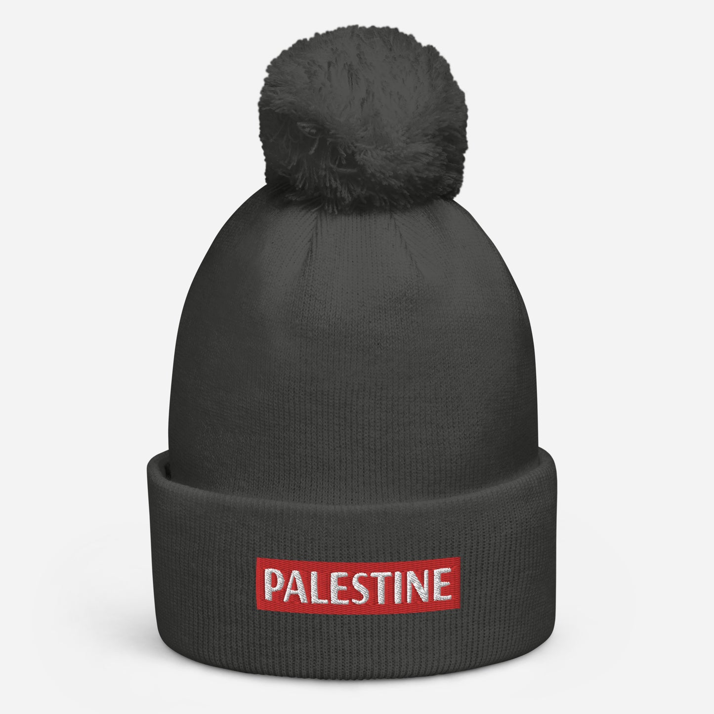 Embroidered Pom pom beanie Palestine