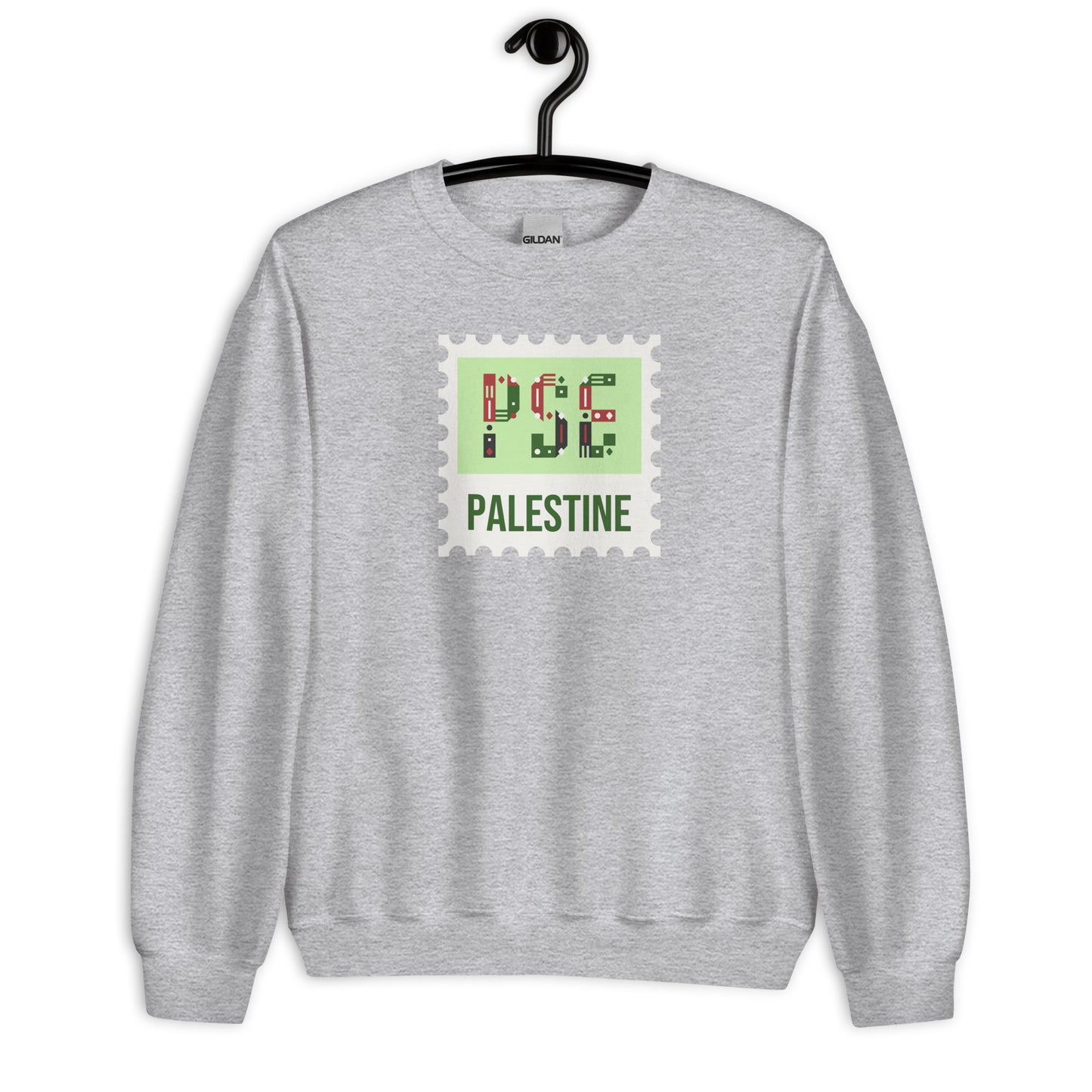 Palestine Stamp Unisex Arabic Sweatshirt