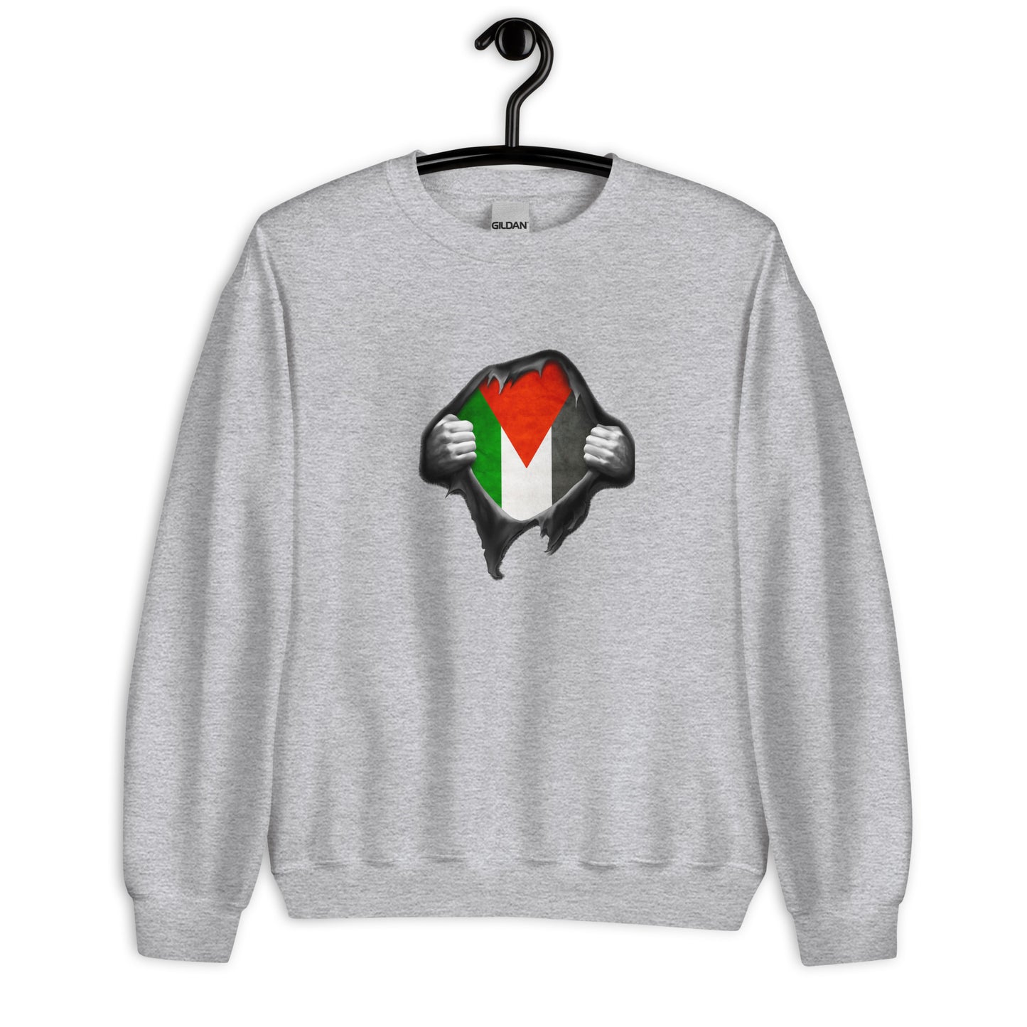 Heart Palestine Unisex Arabic Sweatshirt