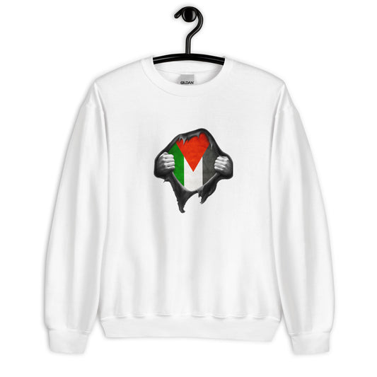 Heart Palestine Unisex Arabic Sweatshirt