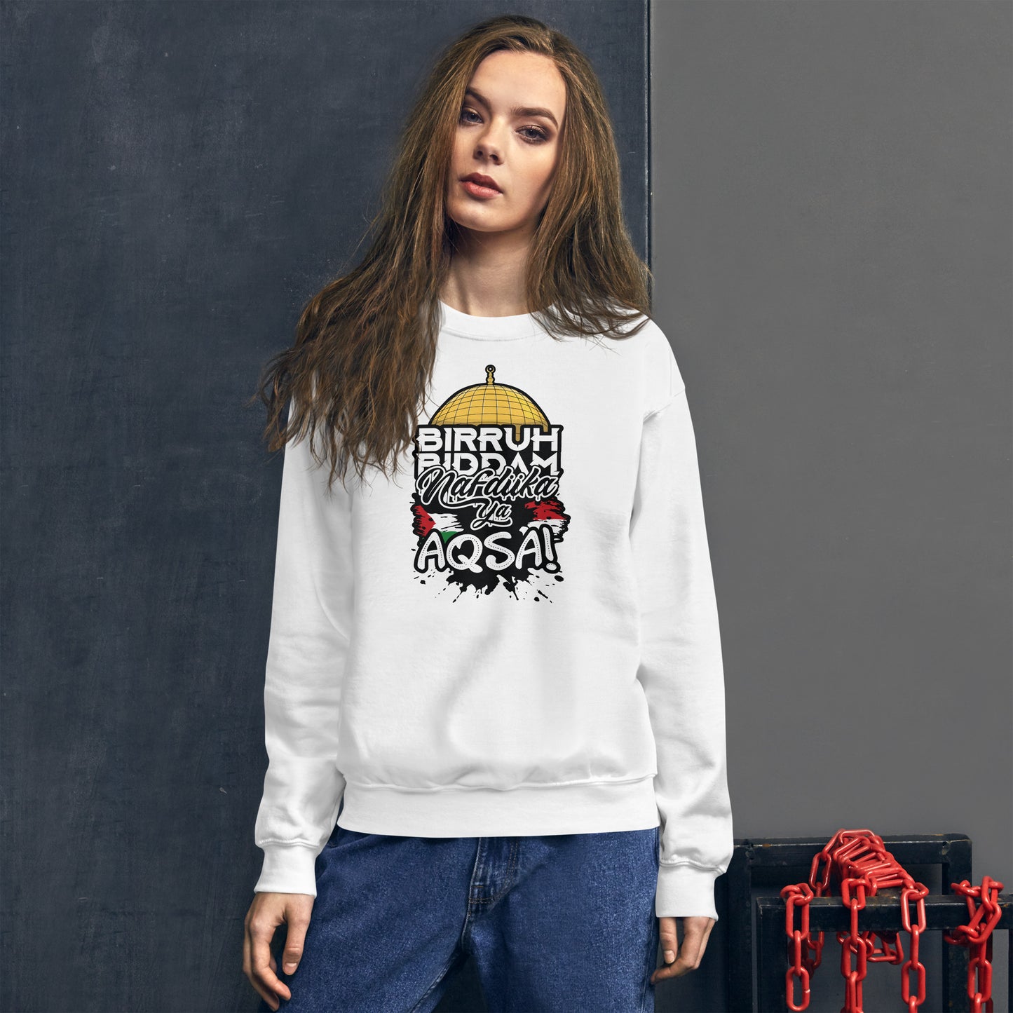 Free Aqsa Unisex Arabic Sweatshirt