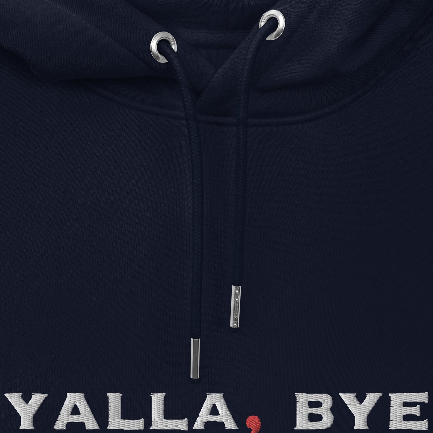 Embroidered Yalla Bye Unisex essential eco hoodie