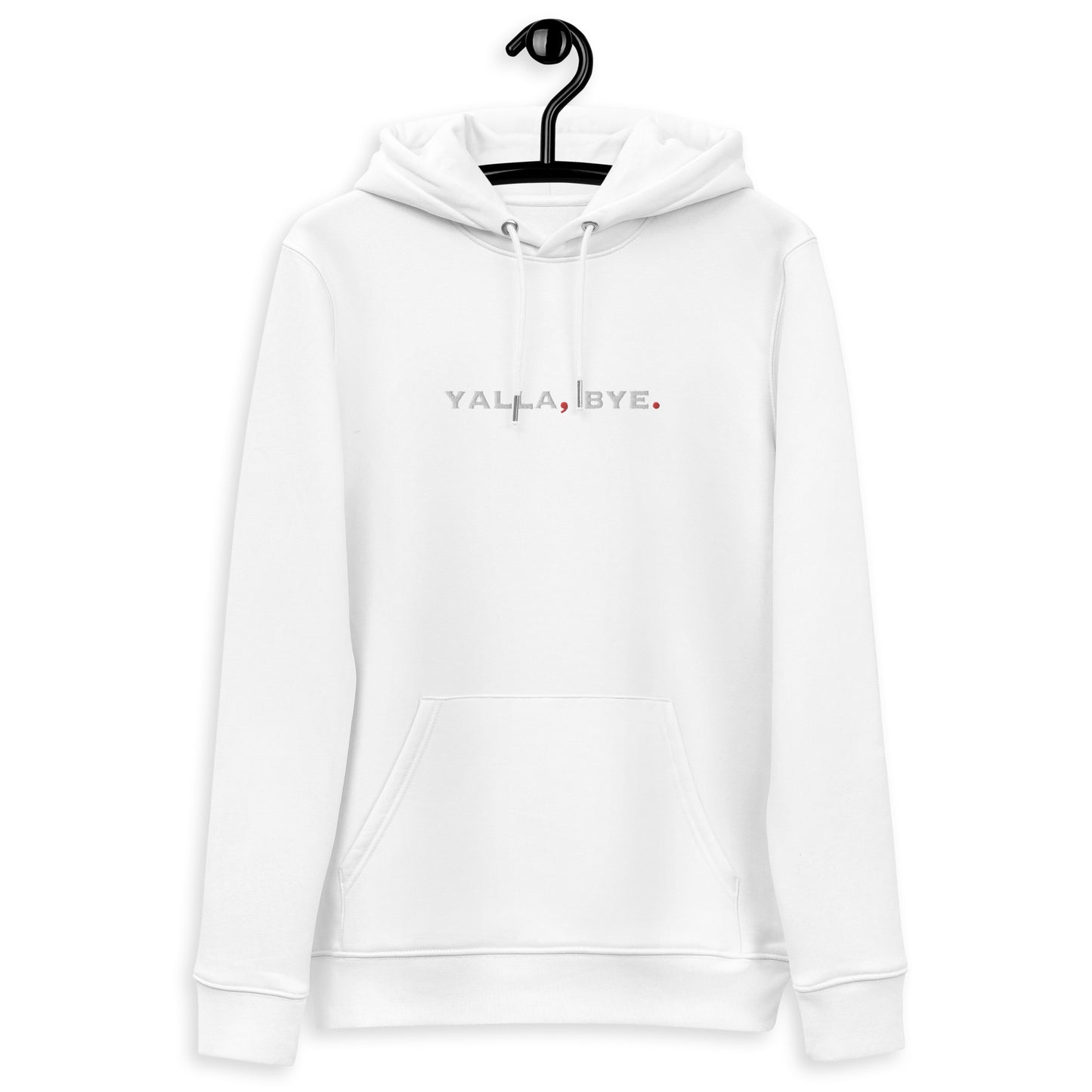 Embroidered Yalla Bye Unisex essential eco hoodie