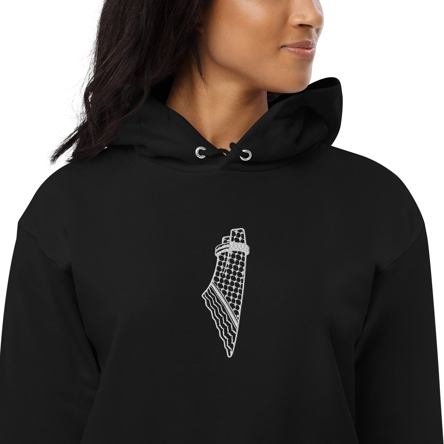 Embroidered Palestinian Hatta Unisex fleece hoodie