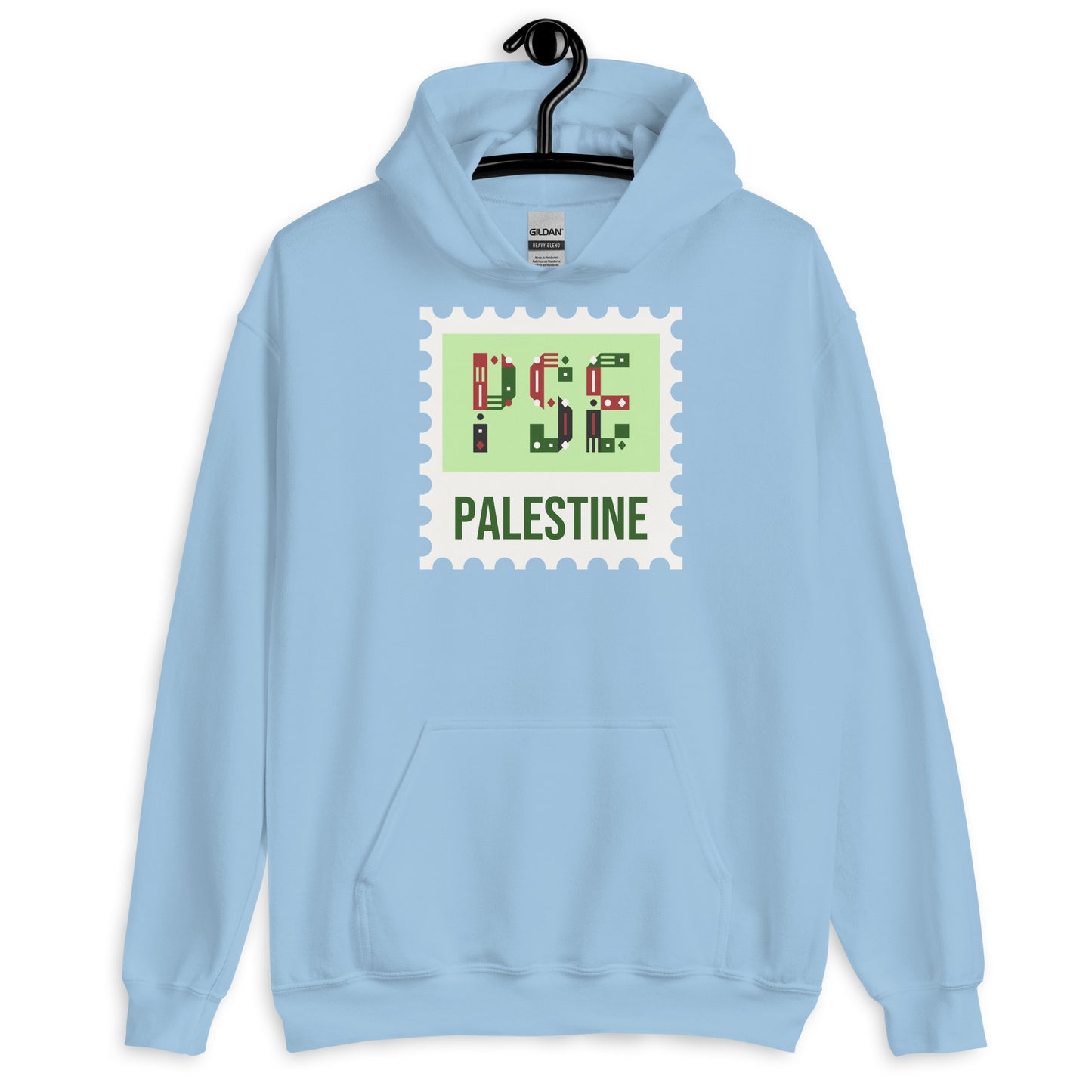 Palestine Stamp Unisex Arabic Hoodie