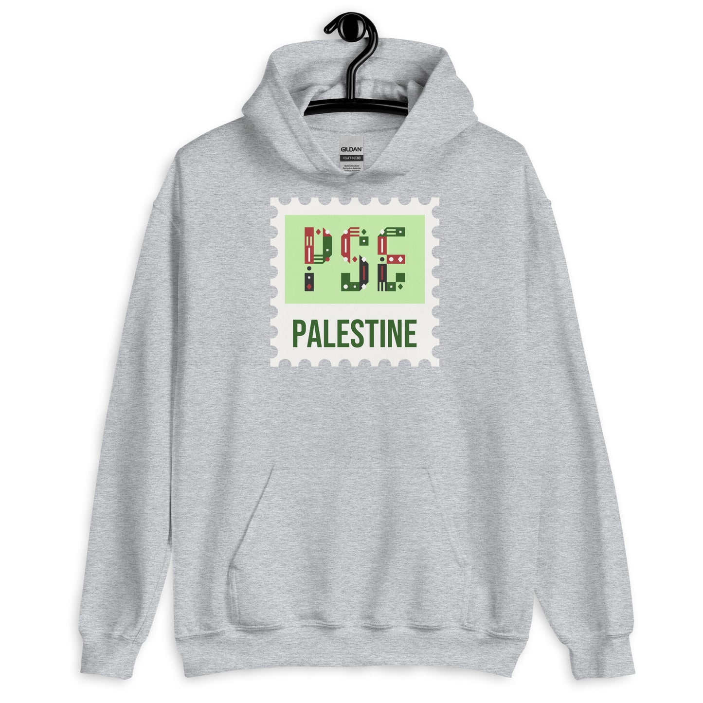 Palestine Stamp Unisex Arabic Hoodie